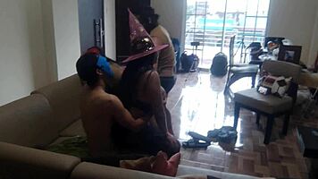 POV Orgy Setup at Home with Busty Stepmom and Stepdaughter