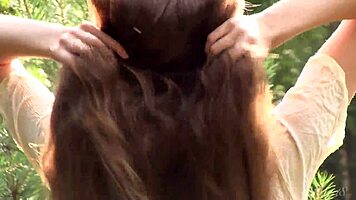 Nicole embraces nature openly and naked