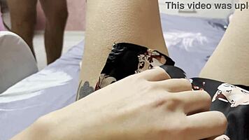 stepsister removes condom for passionate pov sex feeling so good