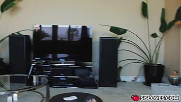 Stepsiblings Engage In Deepthroat And Fucking On The Couch, Cumming Together.