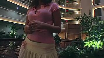 she comes to visit in hotel-flat and asks, 'want to fuck me?'