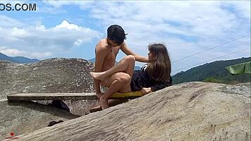 I secretly fuck my horny stepsister on family outing part2