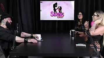 Gabe spec no swing cast features tifany rocha in sheer red lingerie