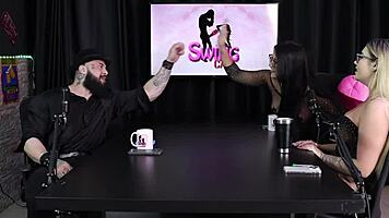 Gabe spec no swing cast features tifany rocha in sheer red lingerie