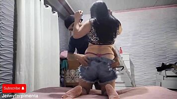 caught neighbor with huge cock staring at my ass... can i handle it? 😏