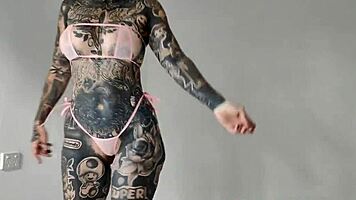 Melody Radford tries on sheer micro bikini! Huge tits