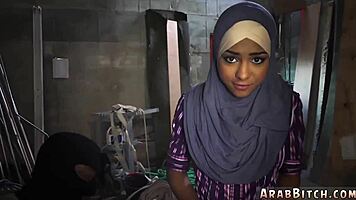 Arab teen 18+ swallows cum in shower after hardcore army action. Dropping booty at 23km outside base.