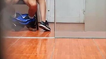 Hidden camera on cute Argentine secretary