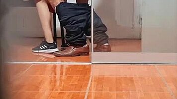 Hidden camera on cute Argentine secretary