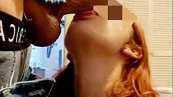 I made my sister-in-law lick my balls for a womb massage with milk on her abdomen, part 1.