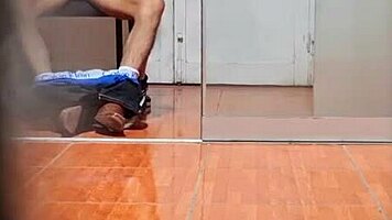 Hidden camera on cute Argentine secretary