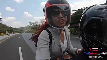 Thai Girlfriend's Big Ass in Public Shop Sex.