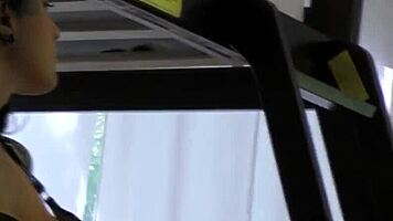 babe with tattoos gets banged on floor in sideways group action