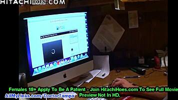 busty latina jasmine mendez masturbates to her porn with hitachi wand