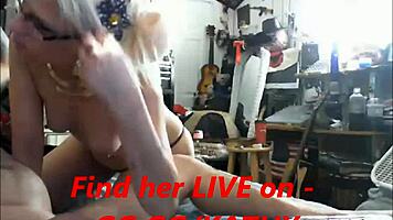 Cute Girl Plays On Webcam