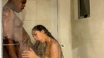 sloppy blowjob in the bathroom -amateur couple- nysdel