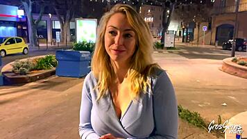 Elisa, 26, casually discovers lesbian sex with big tits and blondes