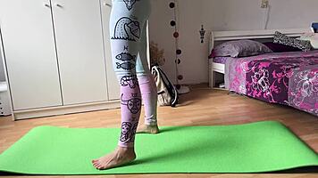 Tease strip dance after yoga 😏