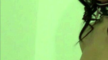 shiny gold pvc panties fit perfectly on teen babe