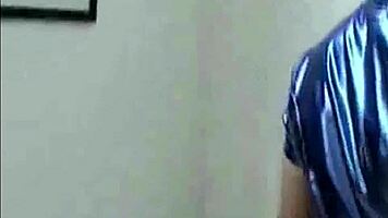 shiny gold pvc panties fit perfectly on teen babe