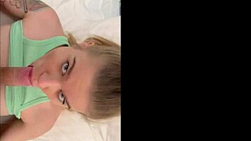 super hot blondie sucking boyfriends dick pov, so horny 😍