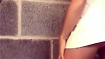 shiny gold pvc panties fit perfectly on teen babe