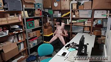 Old Granny's Pussy Caught by Emo Teen in Uniform