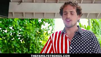 Hot Petite Blonde Teen Stepsister Gianna Gem in 3 Some Blowjob Scene