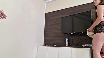 hey, watch my exotic wife take that big cock deep!