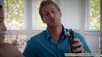 Bang that petite stepdaughter to orgasm after the agreement!