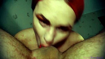 my wild stepsis, she drain my balls with double throatpie, ugh