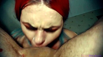 my wild stepsis, she drain my balls with double throatpie, ugh