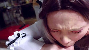 furiyssh-cute maid surprises with steamy service