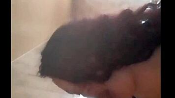 Colombian Mature Sucks Young Friend's Big Cock