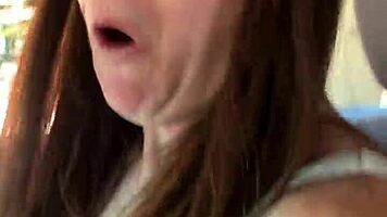 brunette babe abbie maley performs public sex acts on the tennis court, including deepthroat blowjobs