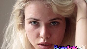 Petite Russian Blondie Aleksandra Smelova Strips in Bikini, Naked, Showing Small Tits and Pussy Softly