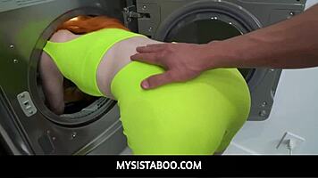 Stepsiblings Madi Collins and Allen Swift Turn House Cleaning Into Wild Hardcore Fucking at Every Chance.