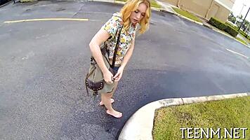 Cash for beauty, lucy tyler gives skillful blowjob in teen hardcore sucking