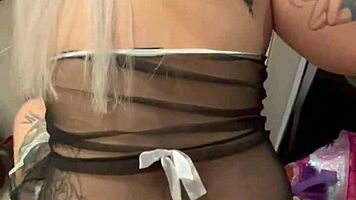 Alina Modelista In Sexy Maid Dress Masturbates And Squirts
