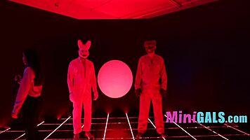 animatronics come to life at night to fuck asian teen 18+ guard