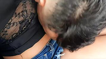 Young girl miia thalia gets wet pussy fucked by big cock in public