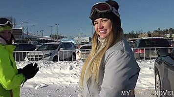 Hubby and wife lure ski instructor into filthy threesome action. Things got real messy fast! 😈