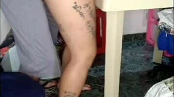 fat teen gets assfucked bent over in homemade reality video with shaved pussy and anal