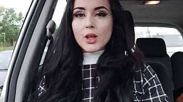 Hot Adams Family daughter SMOKES in car before teasing