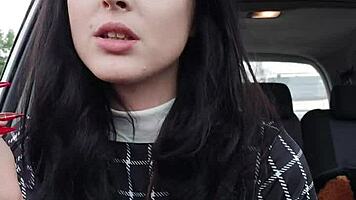 Hot Adams Family daughter SMOKES in car before teasing