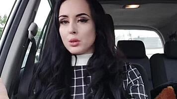 Hot Adams Family daughter SMOKES in car before teasing