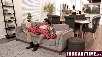 Teen rides stepdaddy's cock anytime