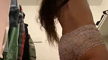 I Love Watching Sexy Fat-Ass Nikki Tease Me in Her Closet