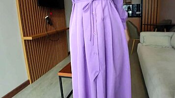 tricked a pretty blonde chick with iphone box, fucked her raw in lingerie