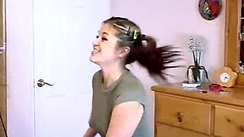 petite teen topanga strips and fingers herself slowly